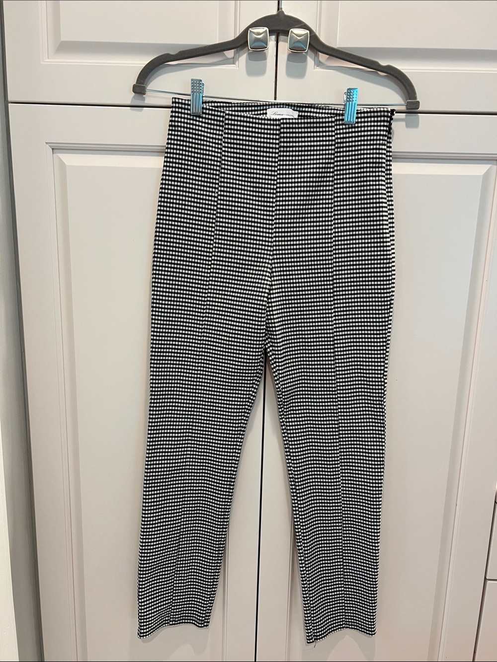 Lovers & Friends Black & White Micro-Check Slim Pants Small 🆕